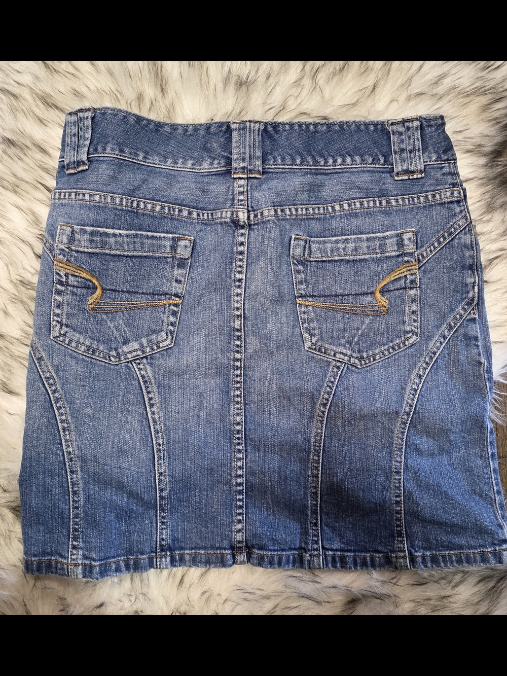 American Eagle Outfitters Blue Denim Midi Skirt Y2K